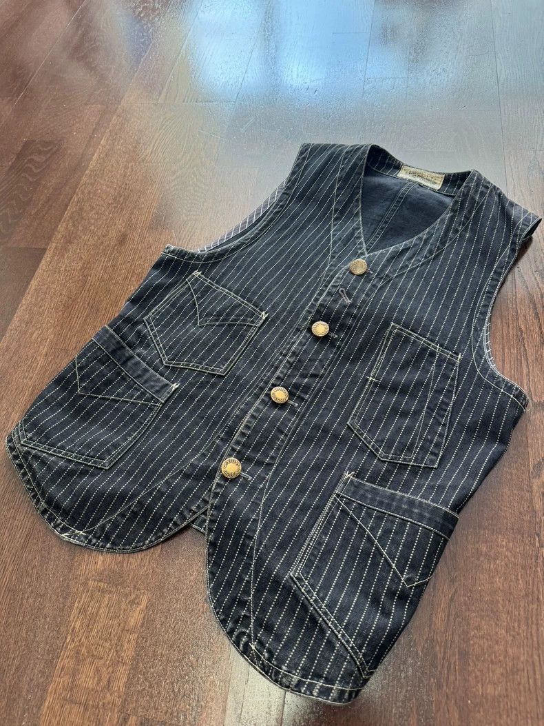 Freewheelers Freewheelers Vintage Striped Work Vest - dmc Size US L / EU 52-54 / 3 - 4 Thumbnail