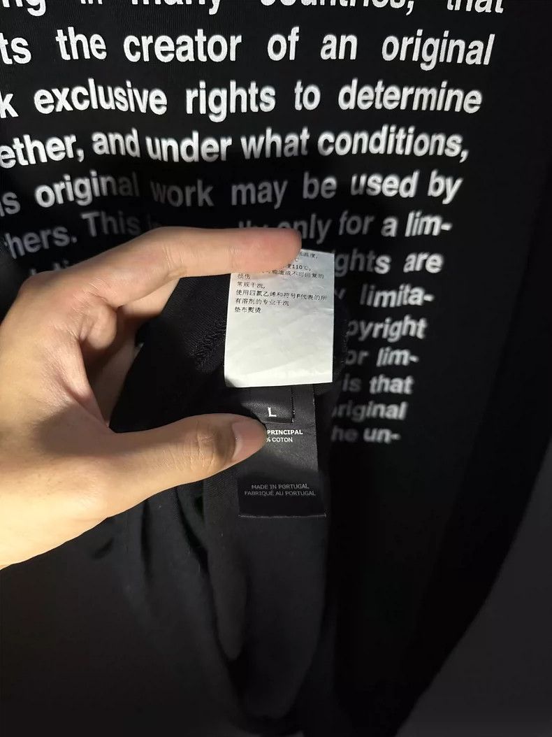 Vetements Vetements 20SS Copyright Symbol Tee - dmc Size US L / EU 52-54 / 3 - 4 Thumbnail