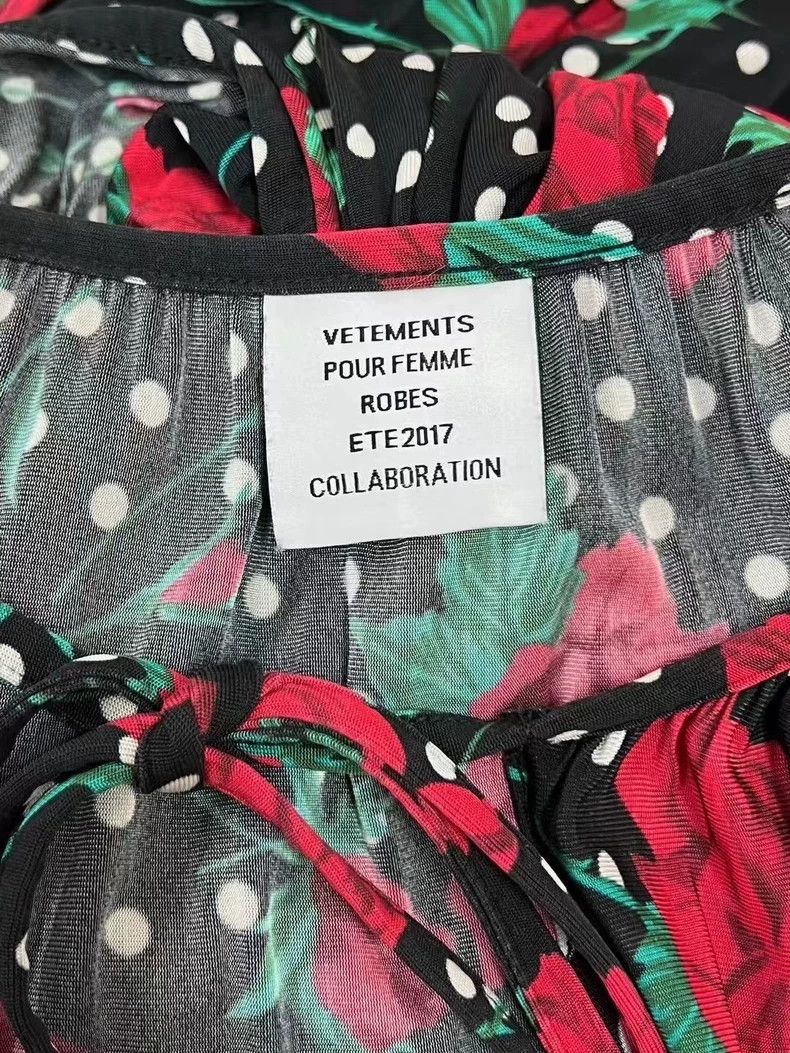Vetements VETEMENTS Floral Polka Dot Dress - dmc Size US 26 / EU 42 - 3 Thumbnail
