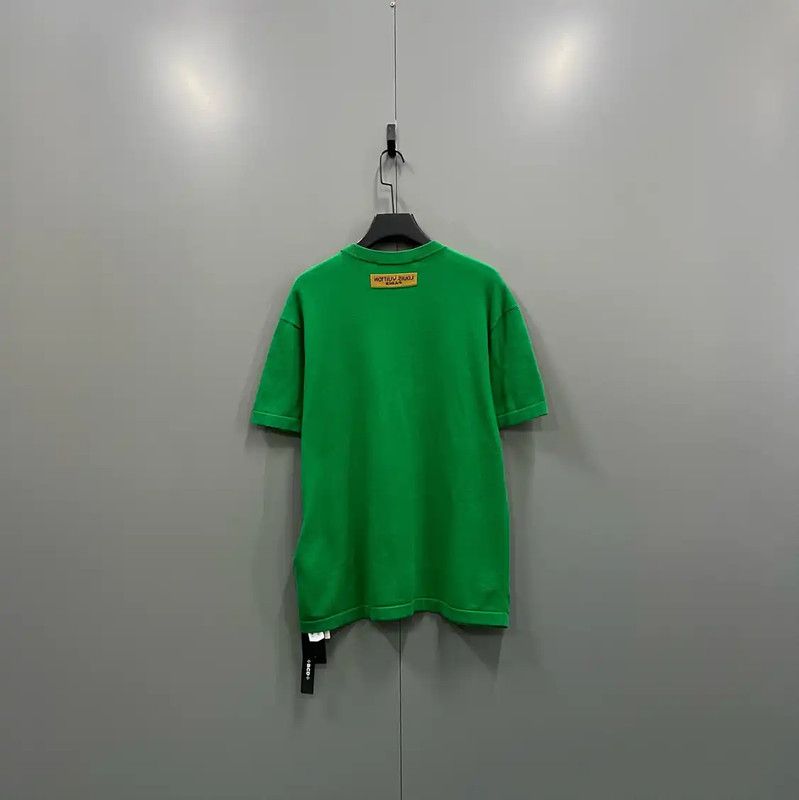 Louis Vuitton Louis Vuitton Green Wool Logo Short Sleeve T-Shirt 0089 Size US L / EU 52-54 / 3 - 3 Thumbnail