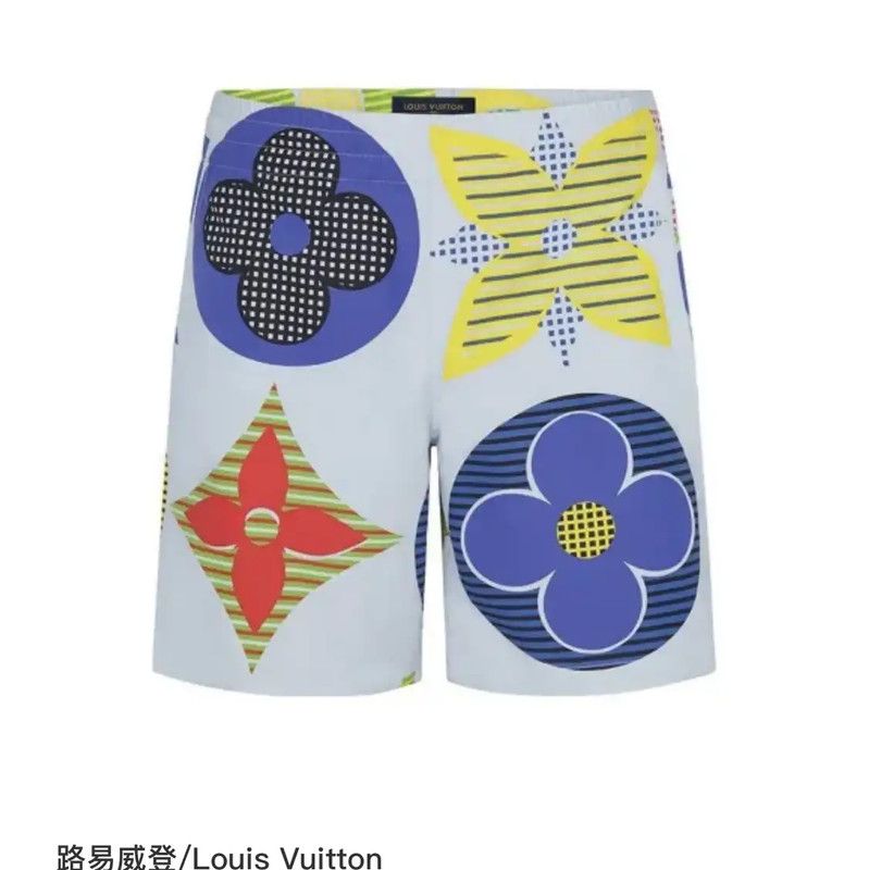 Louis Vuitton Louis Vuitton Blue Nylon Logo Men's Shorts 0089 Size US 26 / EU 42 - 5 Thumbnail