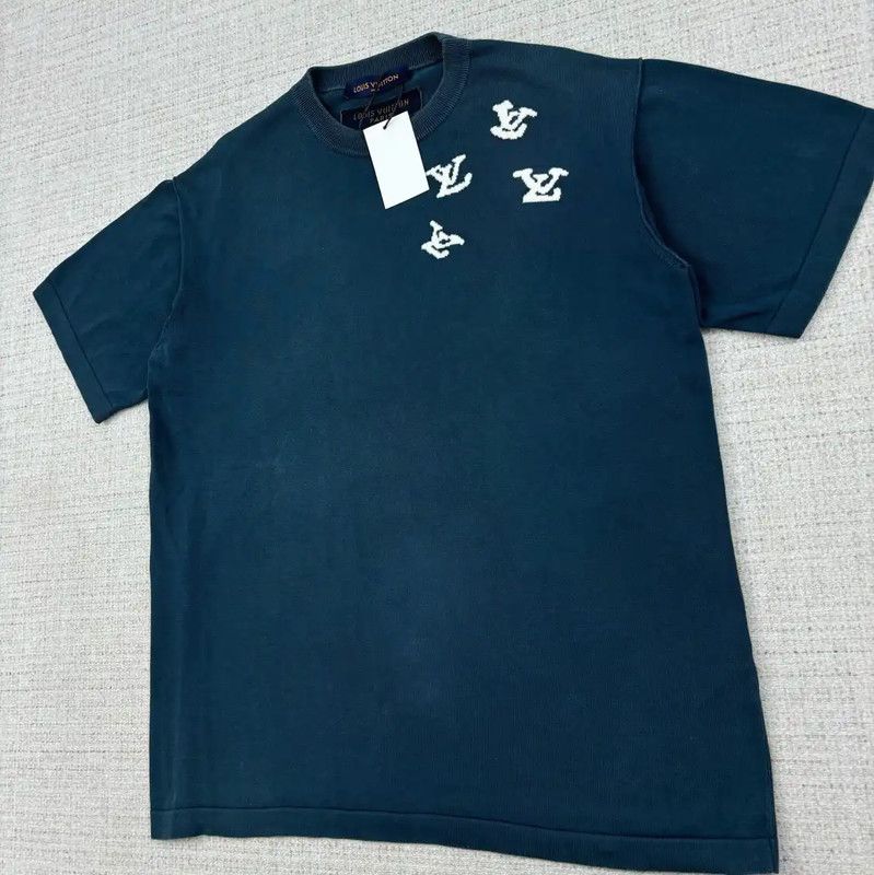 Louis Vuitton Louis Vuitton Summer Dark Green Cotton T-Shirt 0089 Size US L / EU 52-54 / 3 - 3 Thumbnail