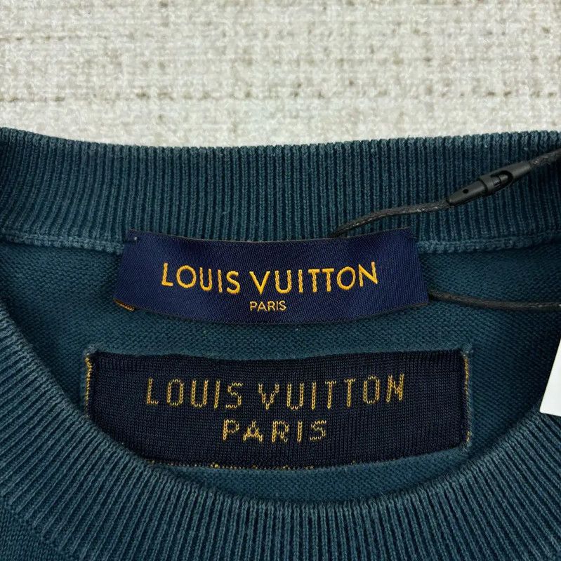 Louis Vuitton Louis Vuitton Summer Dark Green Cotton T-Shirt 0089 Size US L / EU 52-54 / 3 - 4 Thumbnail
