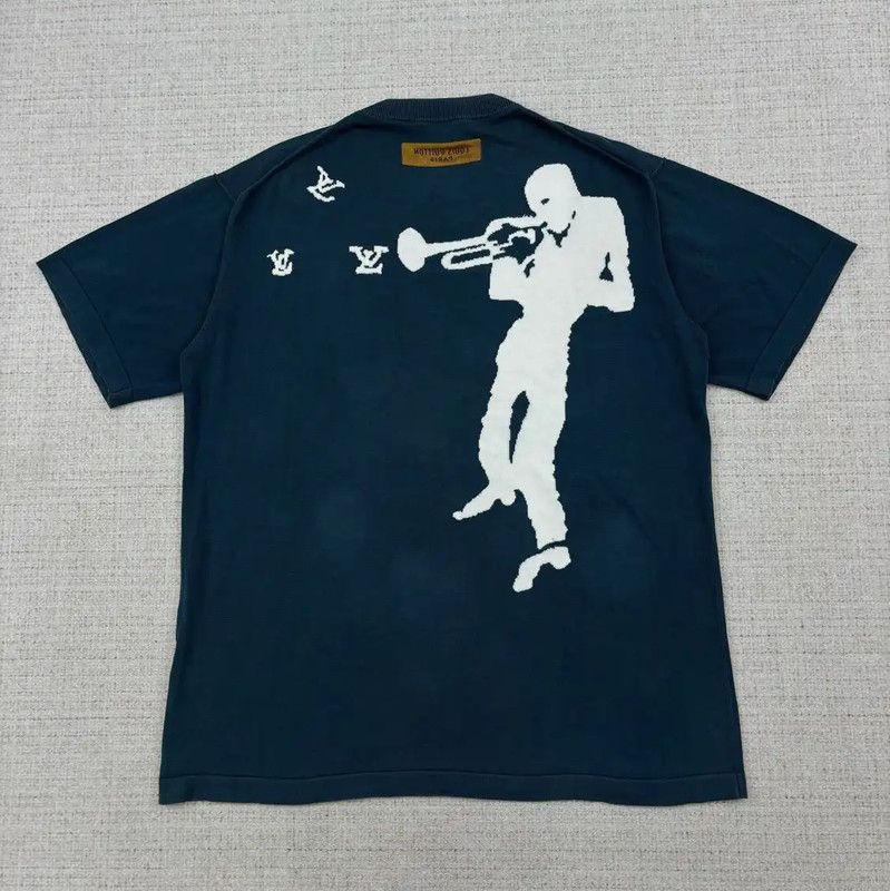 Louis Vuitton Louis Vuitton Summer Dark Green Cotton T-Shirt 0089 Size US L / EU 52-54 / 3 - 2 Thumbnail