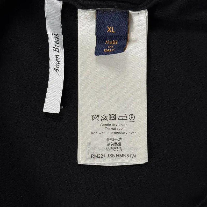 Louis Vuitton Louis Vuitton Men's Black Cotton T-Shirt 0089 Size US XL / EU 56 / 4 - 4 Thumbnail
