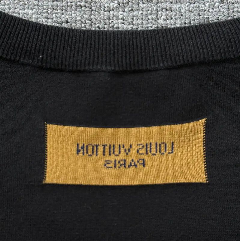 Louis Vuitton Louis Vuitton Men's Black Cotton T-Shirt 0089 Size US XL / EU 56 / 4 - 7 Thumbnail