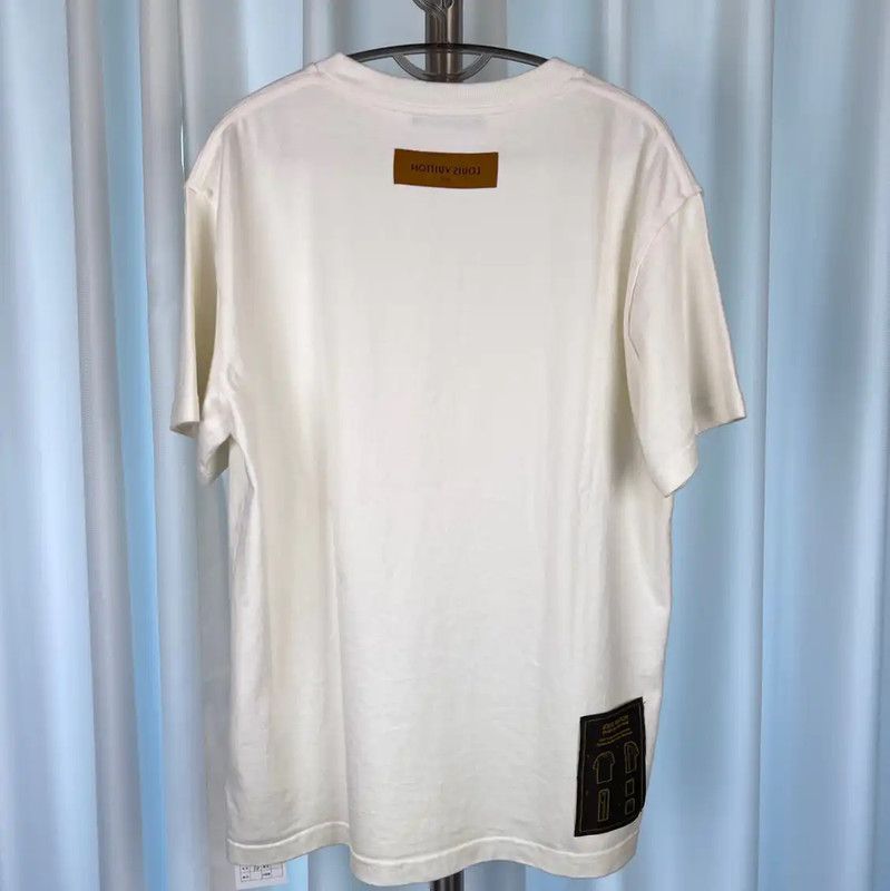 Louis Vuitton Louis Vuitton White Cotton Men's T-Shirt 0089 Size US M / EU 48-50 / 2 - 2 Thumbnail