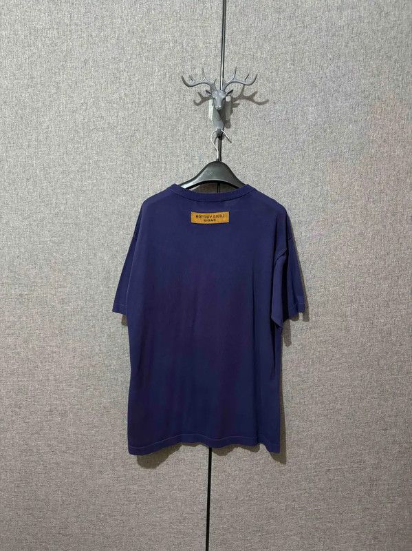 Louis Vuitton Louis Vuitton Blue Wool Logo Embroidered Knitwear 0089 Size US S / EU 44-46 / 1 - 2 Thumbnail