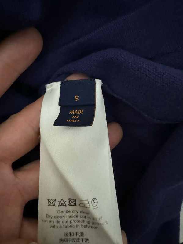 Louis Vuitton Louis Vuitton Blue Wool Logo Embroidered Knitwear 0089 Size US S / EU 44-46 / 1 - 4 Thumbnail