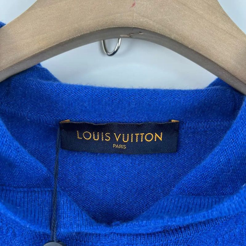 Louis Vuitton Louis Vuitton Blue Wool Long Sleeve Knit Sweater 0089 Size US XL / EU 56 / 4 - 3 Thumbnail