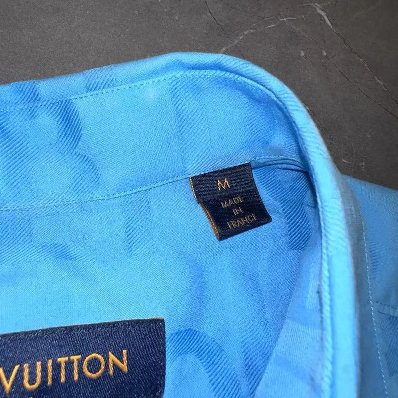 Louis Vuitton Louis Vuitton Summer Lake Blue Short Sleeve Shirt 0089 Size US M / EU 48-50 / 2 - 5 Thumbnail