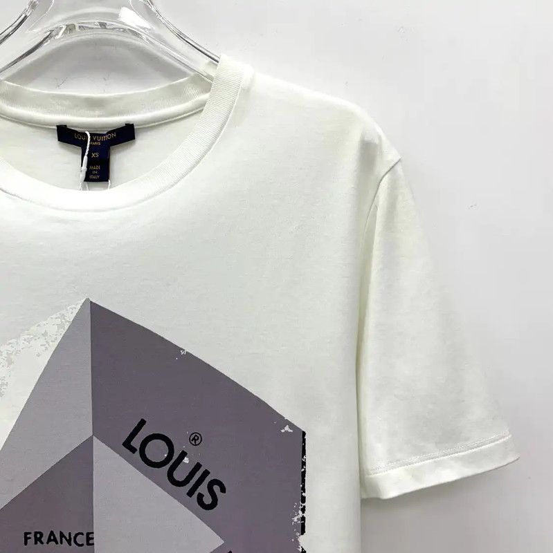 Louis Vuitton Louis Vuitton Men's Large White Cotton T-Shirt 0089 Size US M / EU 48-50 / 2 - 3 Thumbnail