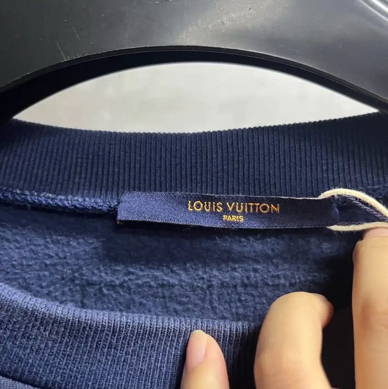 Louis Vuitton Louis Vuitton XXL Blue Cotton Sweatshirt for Men 0089 Size US XXL / EU 58 / 5 - 4 Thumbnail