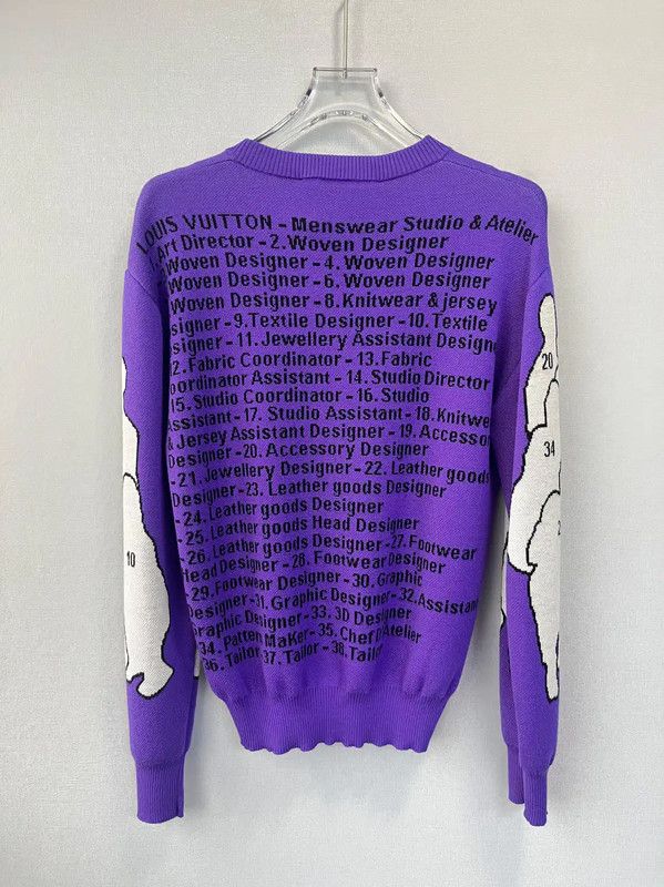 Louis Vuitton Louis Vuitton Purple Wool Knit Sweater 0089 Size US XS / EU 42 / 0 - 2 Thumbnail