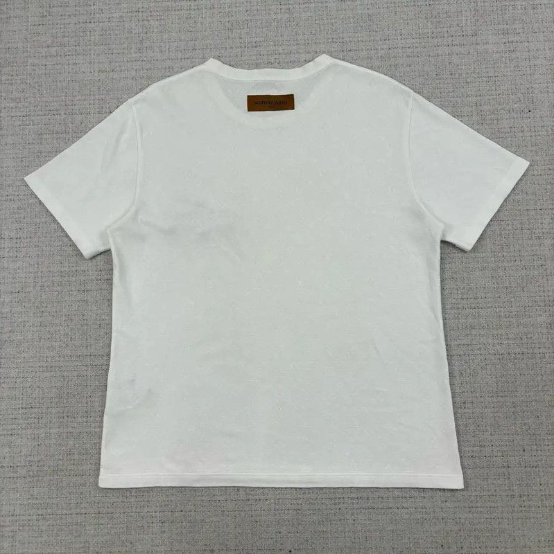 Louis Vuitton Louis Vuitton Summer White Cotton T-Shirt 0089 Size US XXL / EU 58 / 5 - 2 Thumbnail