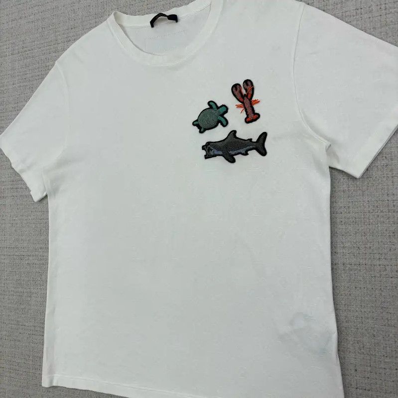 Louis Vuitton Louis Vuitton Summer White Cotton T-Shirt 0089 Size US XXL / EU 58 / 5 - 3 Thumbnail