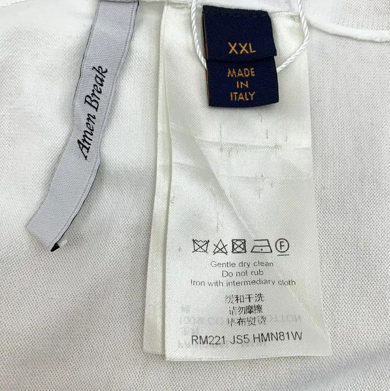 Louis Vuitton Louis Vuitton White Cotton XXL T-Shirt 0089 Size US XXL / EU 58 / 5 - 7 Thumbnail