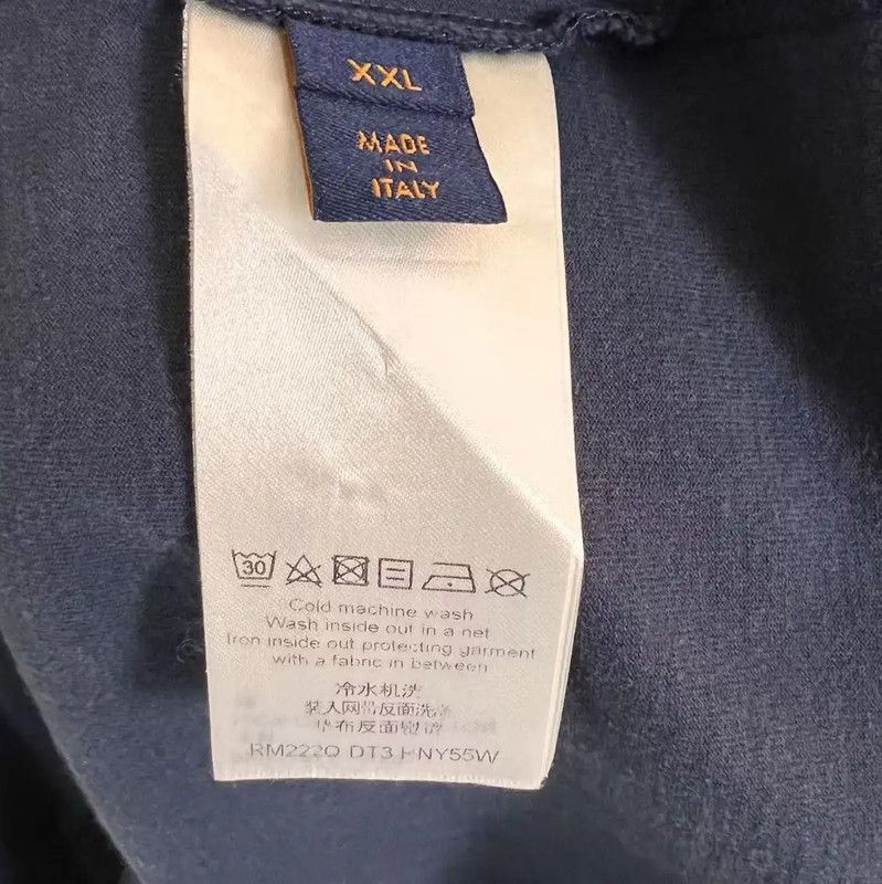Louis Vuitton Louis Vuitton Men's XXL Navy Cotton T-Shirt 0089 Size US XXL / EU 58 / 5 - 5 Thumbnail