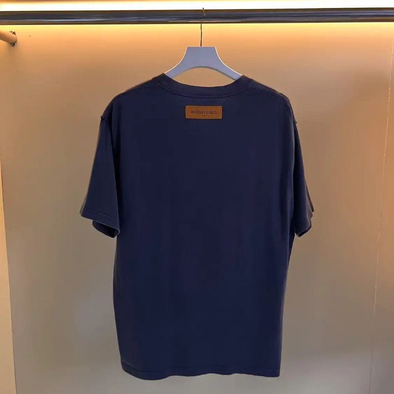 Louis Vuitton Louis Vuitton Men's XXL Navy Cotton T-Shirt 0089 Size US XXL / EU 58 / 5 - 3 Thumbnail