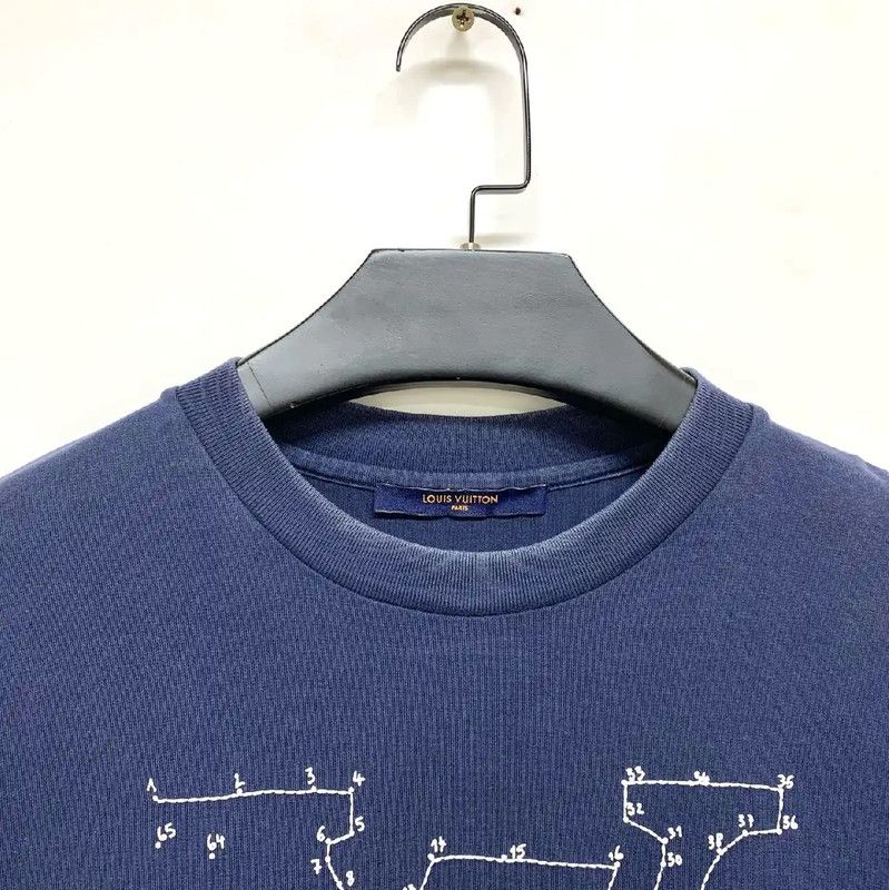 Louis Vuitton Louis Vuitton Men's Cotton T-Shirt in Blue 0089 Size US S / EU 44-46 / 1 - 5 Thumbnail