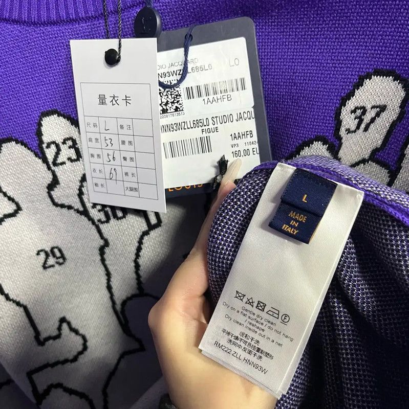 Louis Vuitton Louis Vuitton Purple Men's Knit Sweater 0089 Size US M / EU 48-50 / 2 - 6 Thumbnail