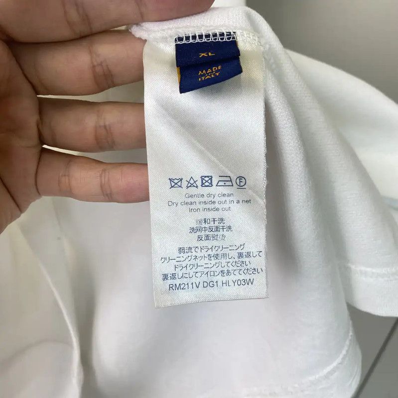 Louis Vuitton Louis Vuitton White Cotton XL Men's T-Shirt 0089 Size US XL / EU 56 / 4 - 5 Thumbnail