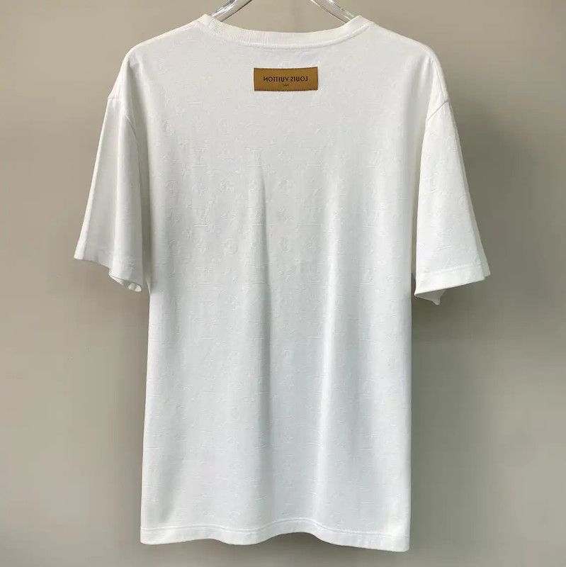 Louis Vuitton Louis Vuitton White Cotton XL Men's T-Shirt 0089 Size US XL / EU 56 / 4 - 2 Thumbnail