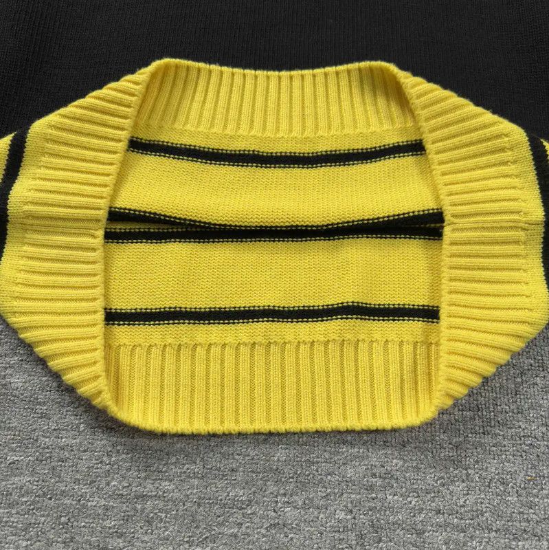 Louis Vuitton Louis Vuitton Black Knit Sweater with Yellow Accents 0089 Size US M / EU 48-50 / 2 - 6 Thumbnail