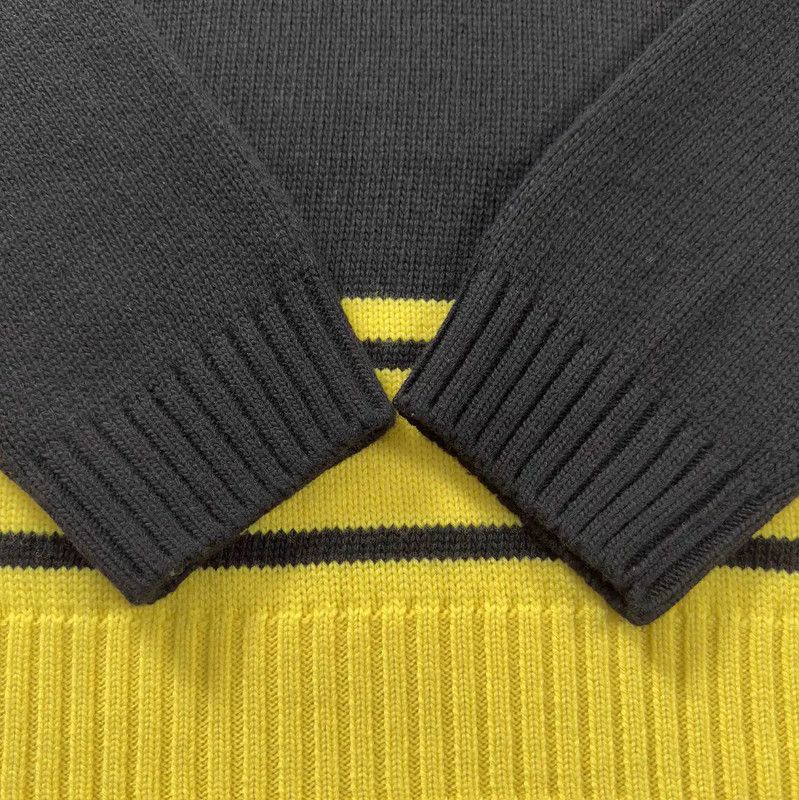Louis Vuitton Louis Vuitton Black Knit Sweater with Yellow Accents 0089 Size US M / EU 48-50 / 2 - 7 Thumbnail