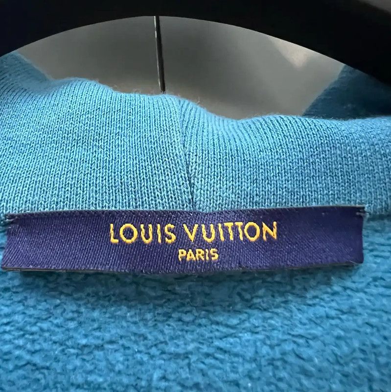 Louis Vuitton Louis Vuitton Blue Cotton Logo Sweatshirt 0089 Size US L / EU 52-54 / 3 - 2 Thumbnail
