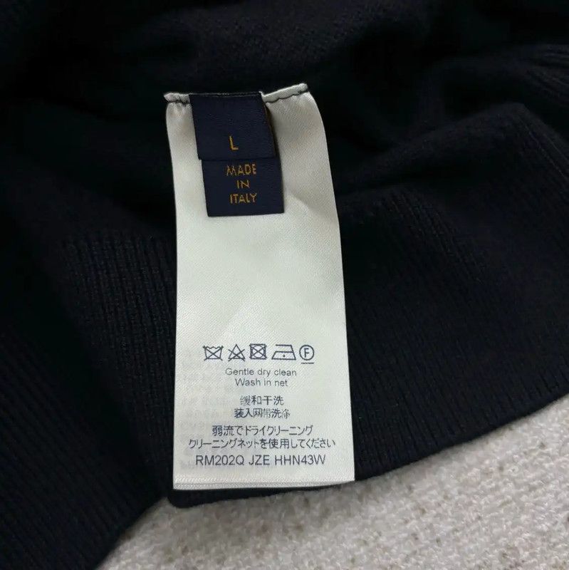 Louis Vuitton Louis Vuitton Black Cotton Hooded Knit Sweater 0089 Size US L / EU 52-54 / 3 - 5 Thumbnail