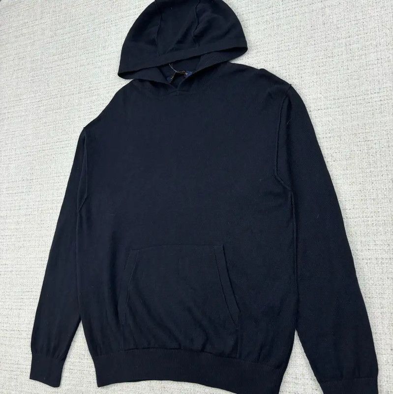 Louis Vuitton Louis Vuitton Black Cotton Hooded Knit Sweater 0089 Size US L / EU 52-54 / 3 - 3 Thumbnail