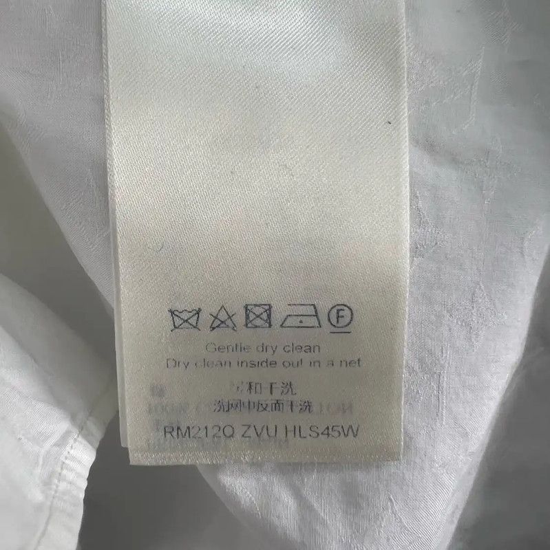 Louis Vuitton Louis Vuitton White Long Sleeve Shirt XL 0089 Size US XL / EU 56 / 4 - 4 Thumbnail