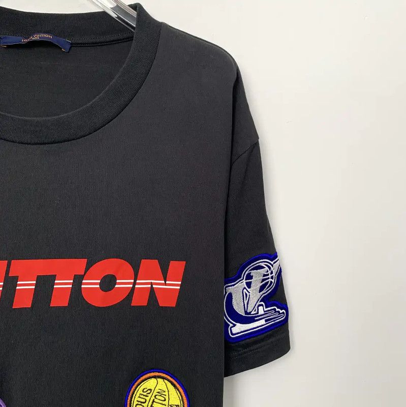 Louis Vuitton Louis Vuitton Black Cotton XXL Men's T-Shirt 0089 Size US XXL / EU 58 / 5 - 3 Thumbnail