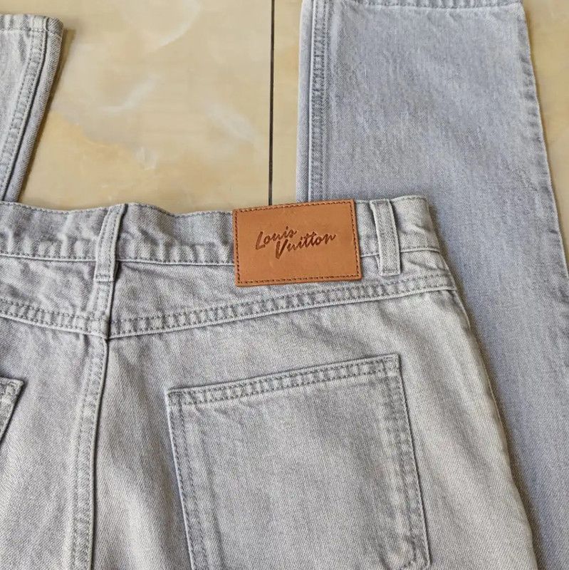 Louis Vuitton Louis Vuitton Gray Cotton Casual Pants for Men 0089 Size US 32 / EU 48 - 3 Thumbnail