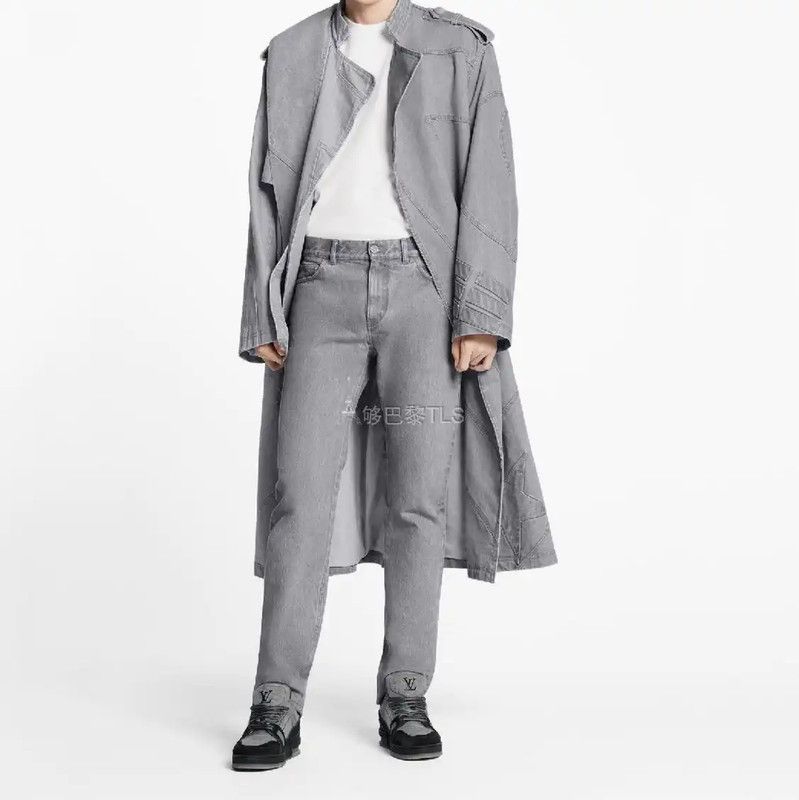 Louis Vuitton Louis Vuitton Gray Cotton Casual Pants for Men 0089 Size US 32 / EU 48 - 7 Thumbnail