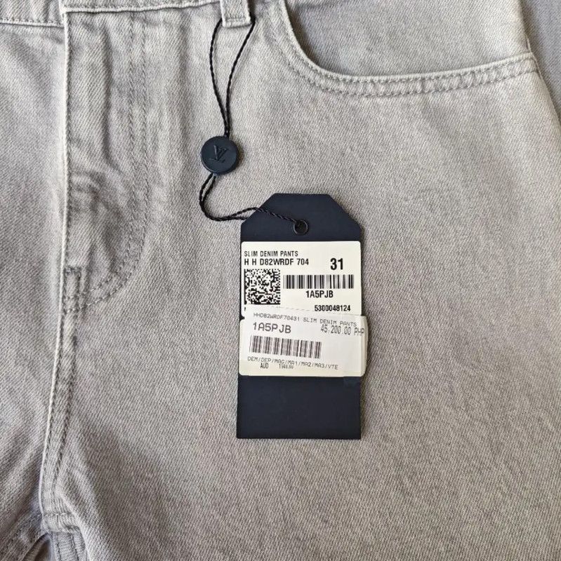 Louis Vuitton Louis Vuitton Gray Cotton Casual Pants for Men 0089 Size US 32 / EU 48 - 6 Thumbnail