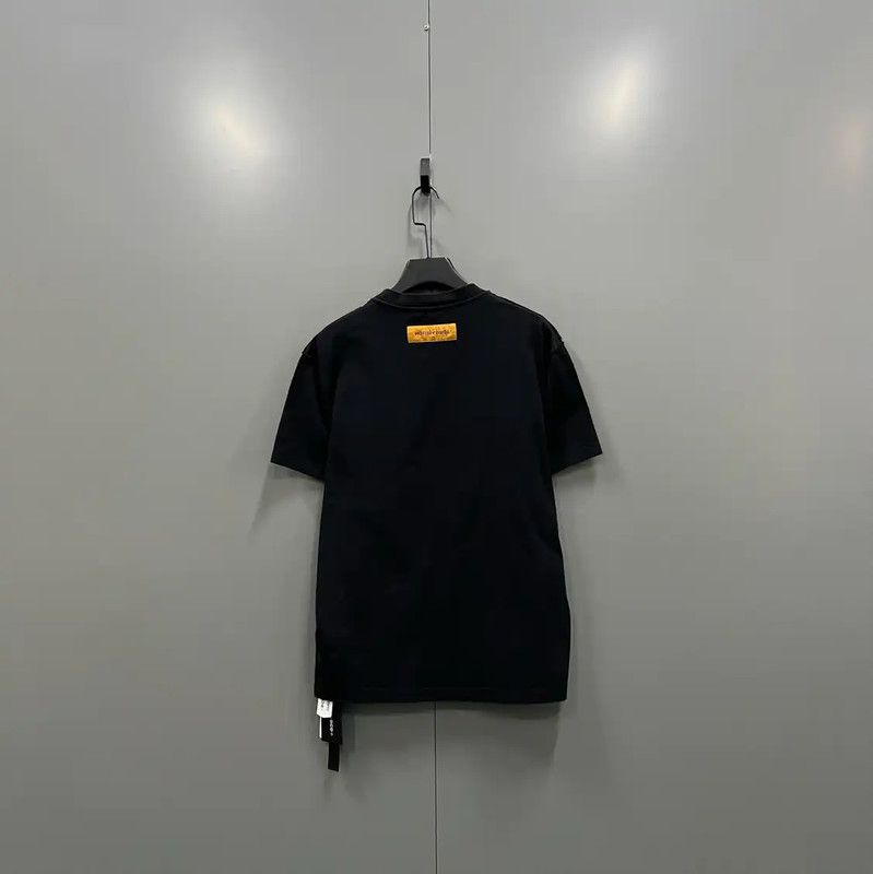 Louis Vuitton Louis Vuitton Black Cotton Logo T-Shirt 0089 Size US L / EU 52-54 / 3 - 3 Thumbnail