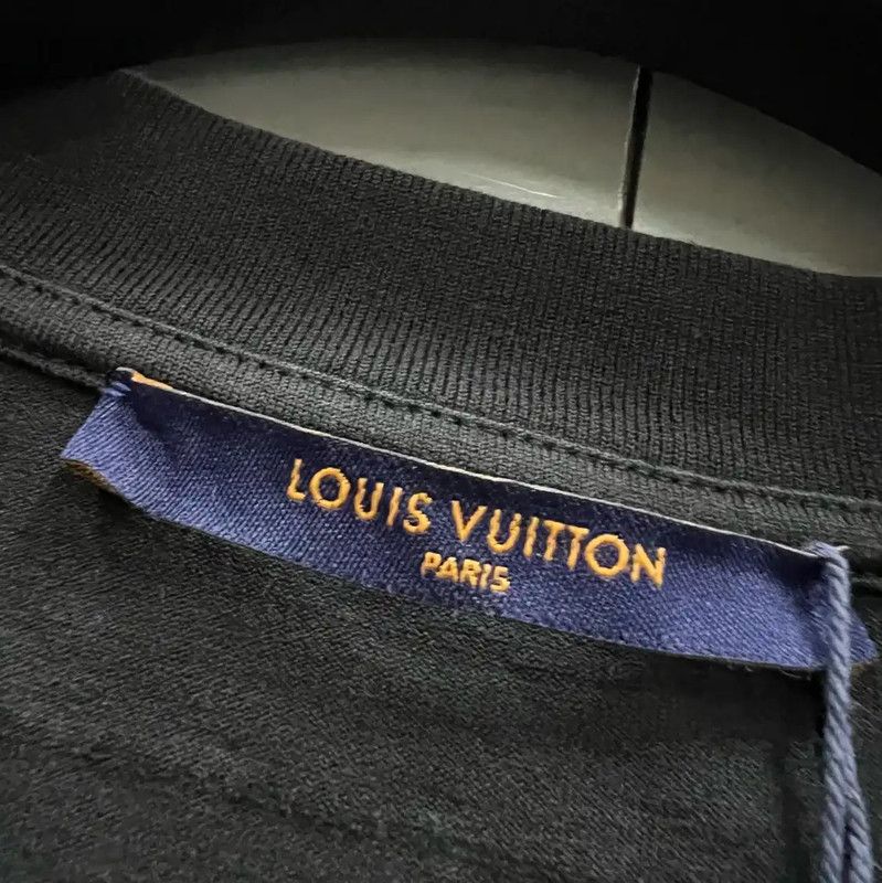 Louis Vuitton Louis Vuitton Black Cotton Logo T-Shirt 0089 Size US L / EU 52-54 / 3 - 2 Thumbnail