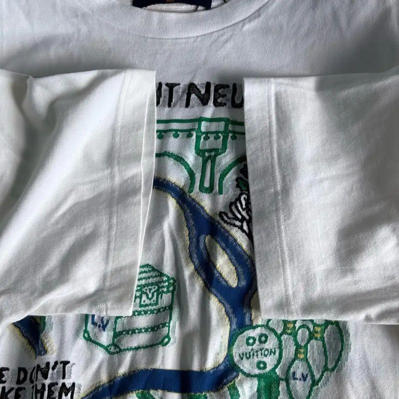 Louis Vuitton Louis Vuitton White XXL Cotton Tee 0089 Size US XXL / EU 58 / 5 - 4 Thumbnail