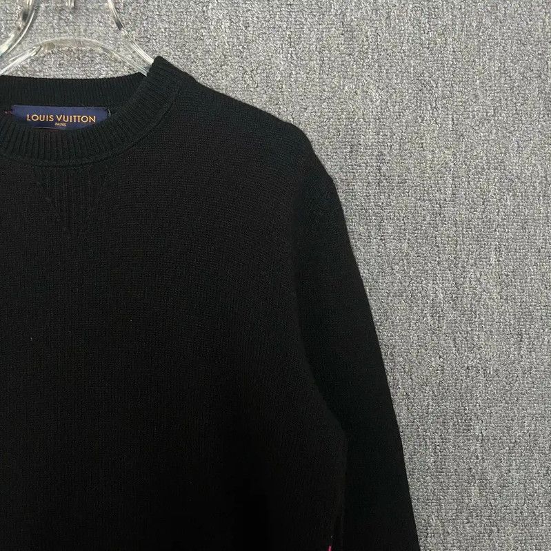 Louis Vuitton Louis Vuitton Black Wool Knit Sweater 0089 Size US S / EU 44-46 / 1 - 3 Thumbnail