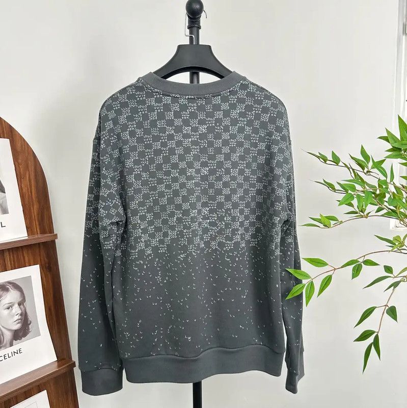 Louis Vuitton Louis Vuitton Gray Cotton Men's Sweatshirt 0089 Size US L / EU 52-54 / 3 - 2 Thumbnail