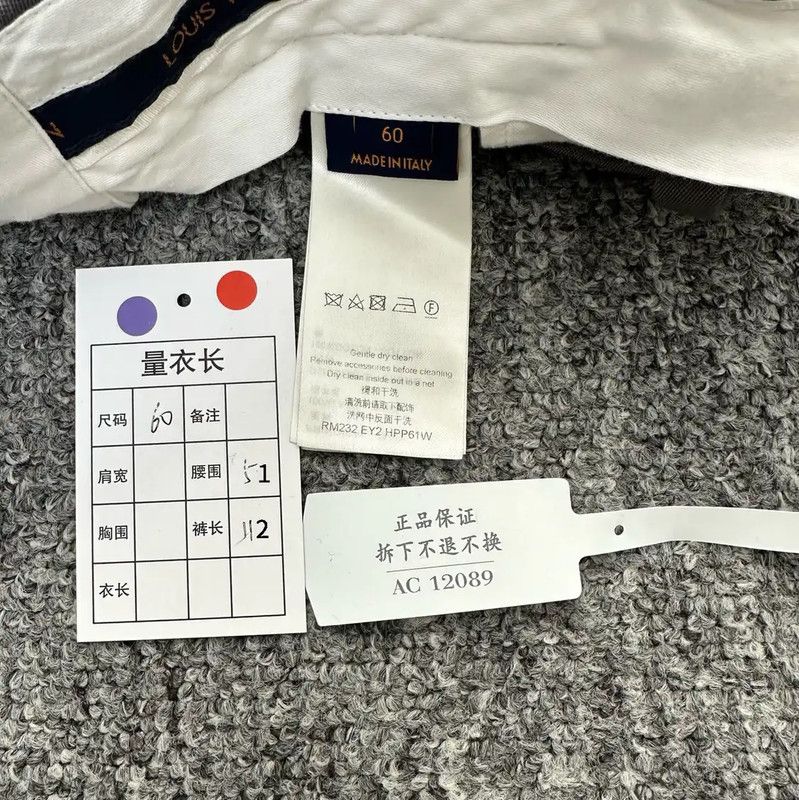 Louis Vuitton Louis Vuitton Gray Wool Casual Pants for Men 0089 Size US 34 / EU 50 - 4 Thumbnail