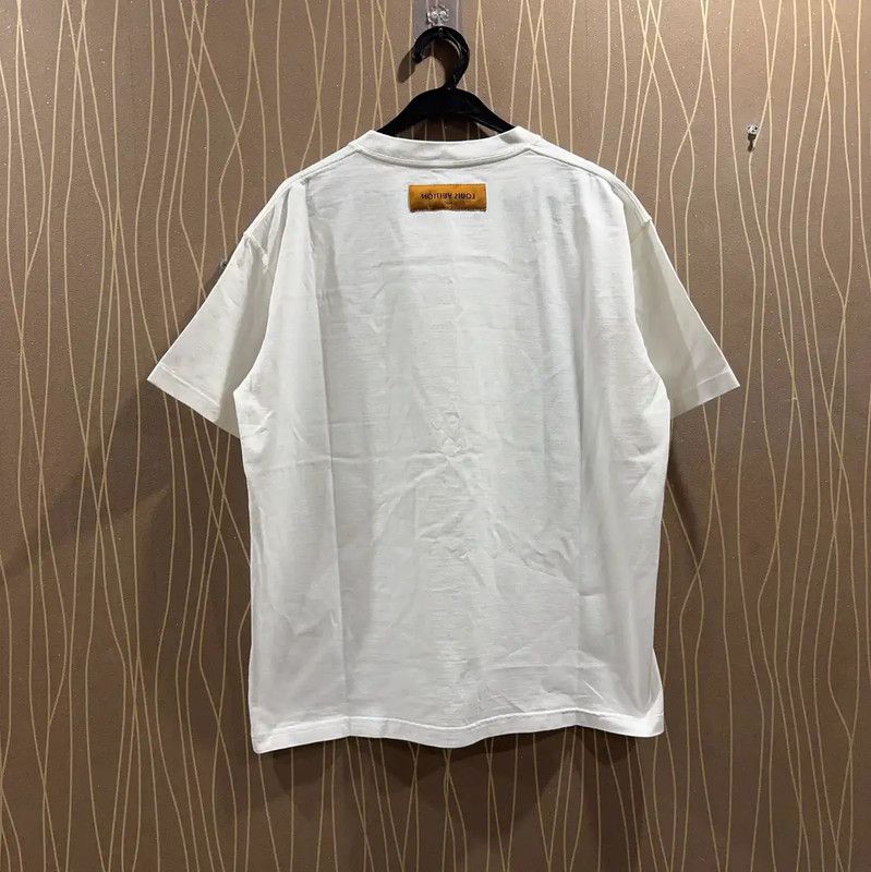 Louis Vuitton Louis Vuitton Men's Large White Cotton T-Shirt 0089 Size US L / EU 52-54 / 3 - 2 Thumbnail