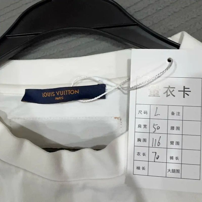 Louis Vuitton Louis Vuitton Men's Large White Cotton T-Shirt 0089 Size US L / EU 52-54 / 3 - 4 Thumbnail