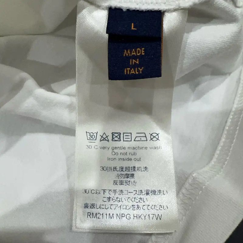 Louis Vuitton Louis Vuitton Men's Large White Cotton T-Shirt 0089 Size US L / EU 52-54 / 3 - 5 Thumbnail