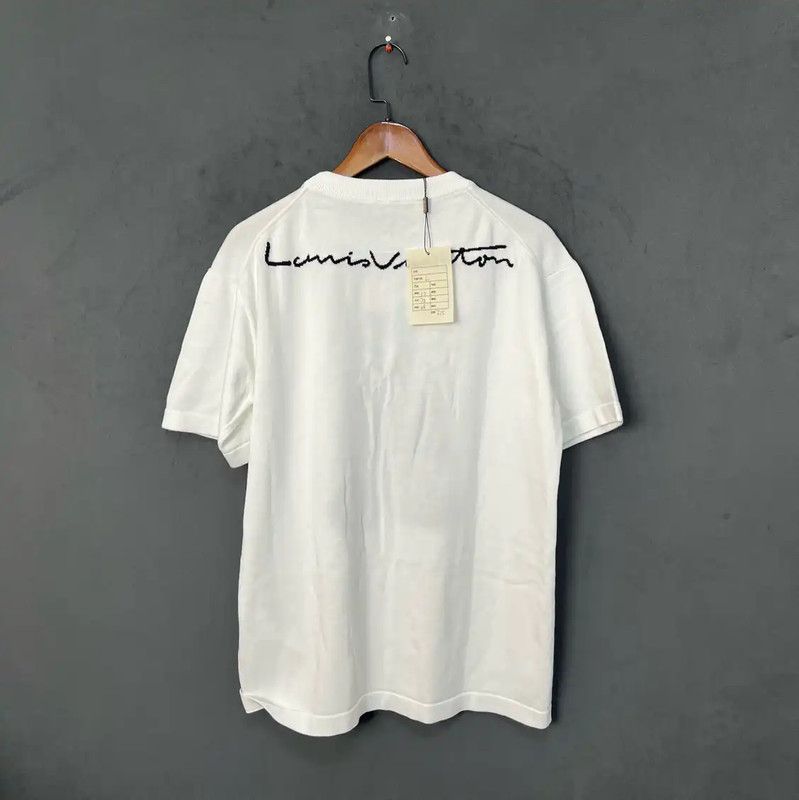 Louis Vuitton Louis Vuitton White Rapper Knitted Short Sleeve T-Shirt 0089 Size US L / EU 52-54 / 3 - 2 Thumbnail
