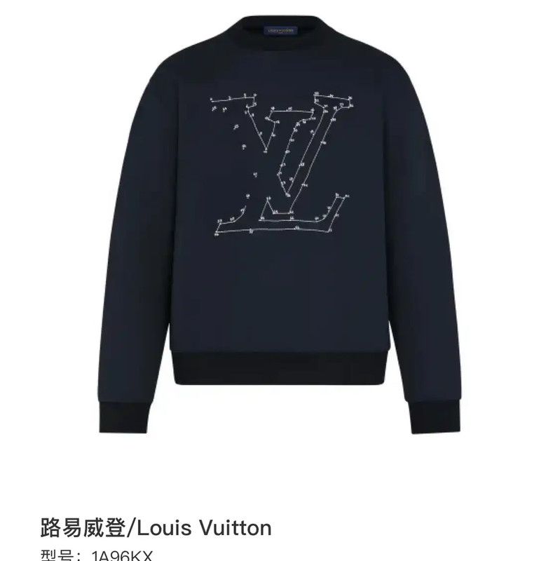 Louis Vuitton Louis Vuitton Navy Cotton Men's Sweatshirt 0089 Size US S / EU 44-46 / 1 - 6 Thumbnail