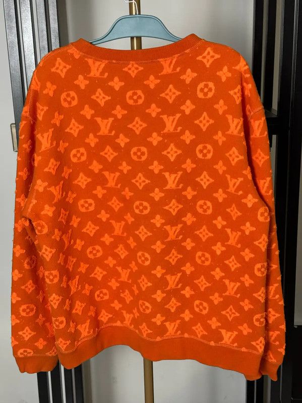 Louis Vuitton Louis Vuitton Orange Cotton Men's Sweatshirt 0089 Size US M / EU 48-50 / 2 - 2 Thumbnail
