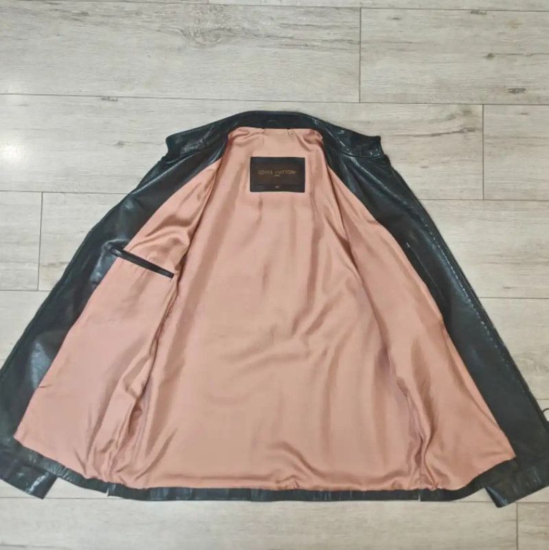 Louis Vuitton Louis Vuitton Oversized Green Leather Jacket 0089 Size US XXL / EU 58 / 5 - 5 Thumbnail